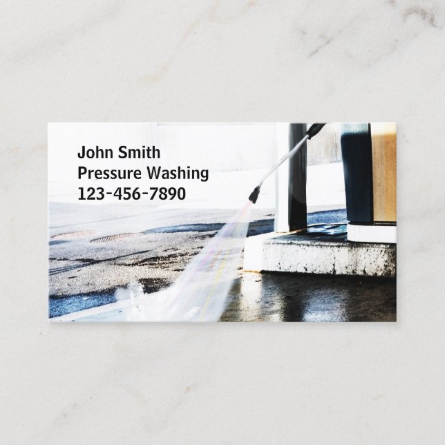 Pressure Washing Connect with Your Customer Business Card (Front)