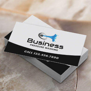 Pressure Washing Custom Power Wash Logo Cleaning Business Card