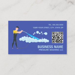 Pressure Washing Custom QR Business Card