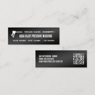 💧 Pressure Washing Custom QR Mini Business Card
