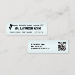 🌊 Pressure Washing Custom QR Mini Business Card
