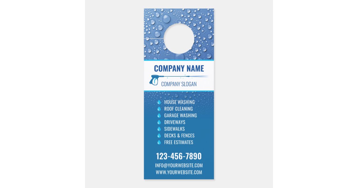 Pressure Washing Door Hanger, Power Washer Hanger Zazzle