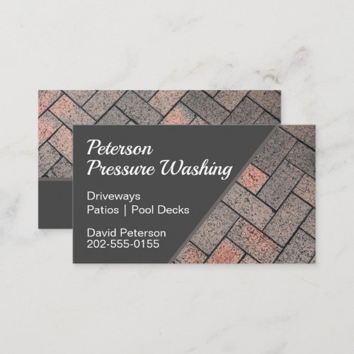 Pressure Washing Driveway Cleaning Business Card