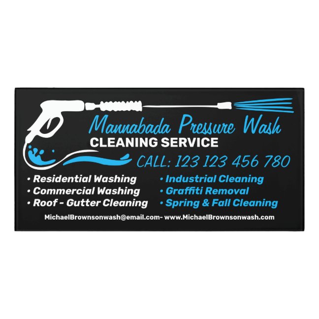 Pressure Washing elegant Power Wash Cleaner Shop Door Sign