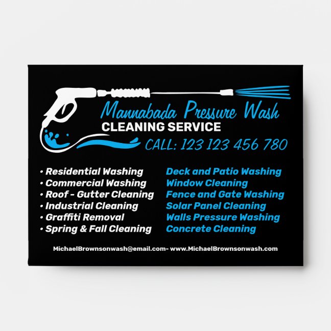 Pressure Washing Envelope