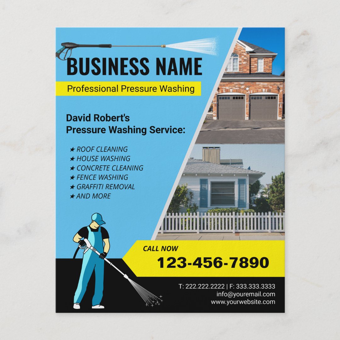 Pressure Washing House Cleaning Power Wash Flyer Zazzle
