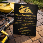 Pressure Washing House Cleaning Power Wash Flyer<br><div class="desc">Black and gold  background  and elegant script calligraphy with  for cleaning service FLYER gives it a luxury touch. Add your name,  email,  and other detail. this card is fully customizable. #cleaningbusinessflyer ##luxurypowerwashcleaningservices #powerwashflyer</div>