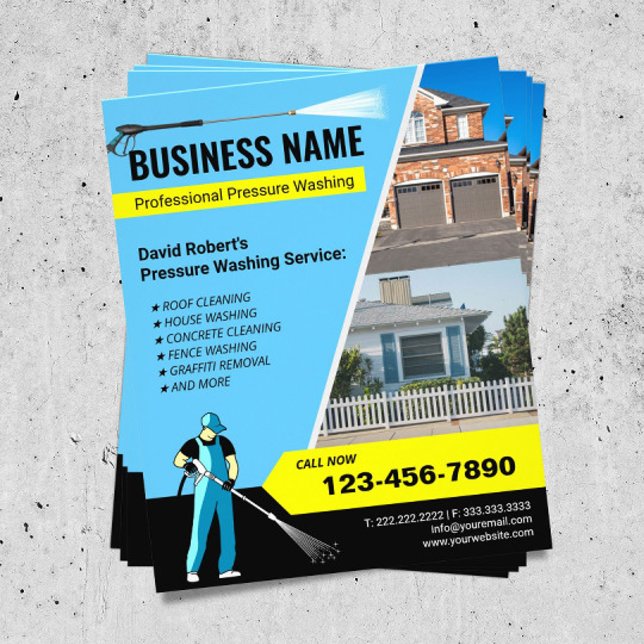 Pressure Washing House Cleaning Power Wash Flyer (Creator Uploaded)