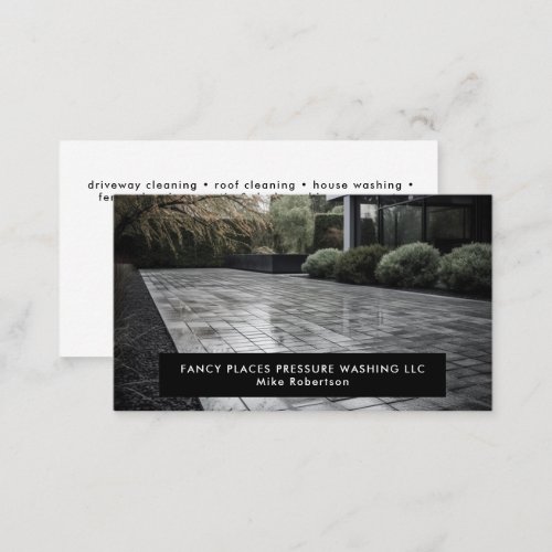 Pressure Washing House Cleaning Power Wash Photo Business Card