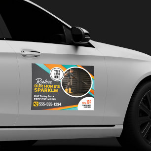 Pressure Washing House Cleaning Power Wash Service Car Magnet