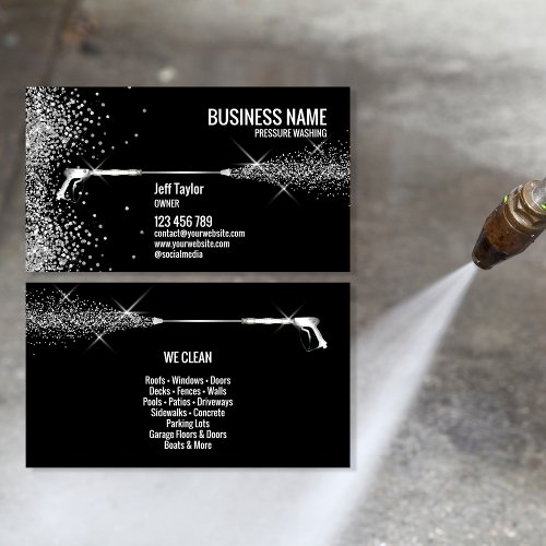 Pressure Washing House Cleaning Roof Cleaning  Business Card