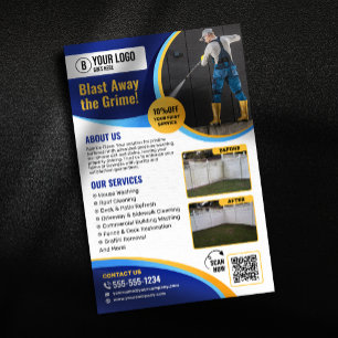 Pressure Washing House Window Cleaning Power Wash Flyer