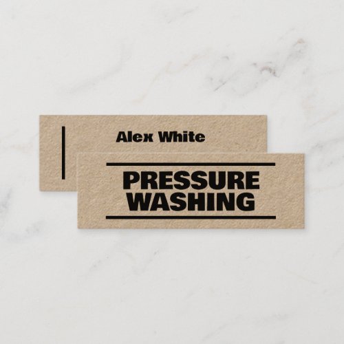 Pressure Washing Kraft Mini Business Card