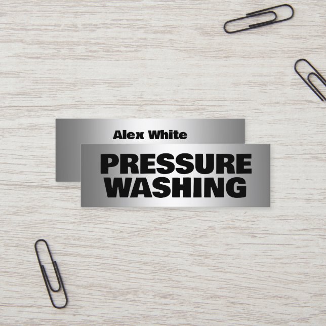 Pressure Washing Mini Business Card (Front/Back In Situ)
