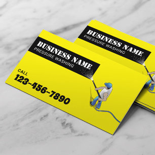 Pressure Washing Mini Power Washer House Cleaning Business Card