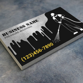 Pressure Washing Modern Power Wash House Cleaning Business Card by cardfactory at Zazzle