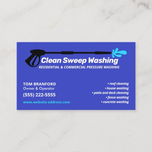 Pressure Washing Modern Power Window Cleaning Business Card