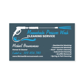 Pressure Washing Navy Power Wash CLEANING Business Card