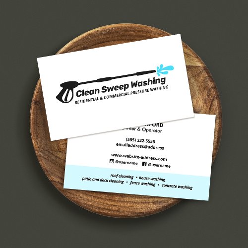 Pressure Washing Power Cleaning  Business Card