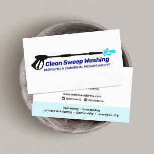 Pressure Washing Power Cleaning Business Card