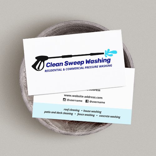 Pressure Washing Power Cleaning  Business Card