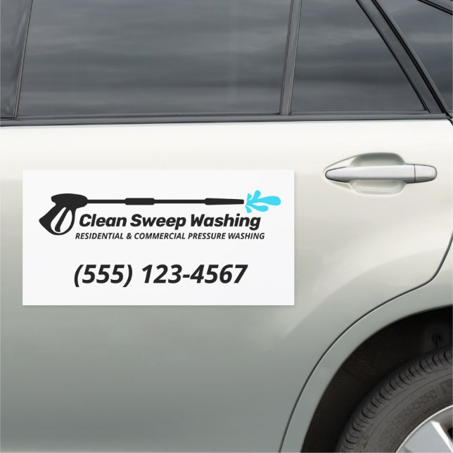 Pressure Washing Power Cleaning  Car Magnet (In Situ)
