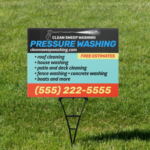 Pressure Washing Power Cleaning  Sign