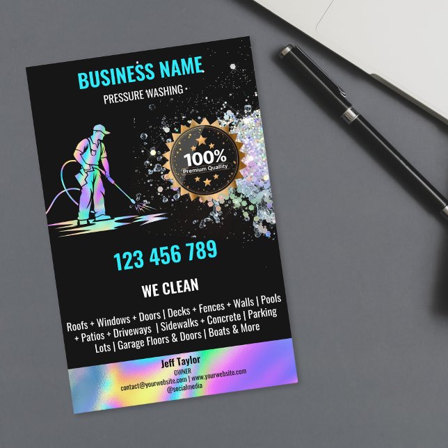 Pressure Washing Power Driveway Cleaning Flyer (Creator Uploaded)