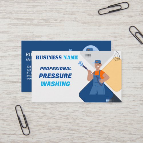 Pressure Washing Power house Cleaning Business Card