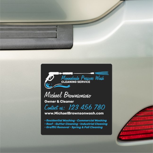 Pressure Washing Power Wash Cleaning Company Car Magnet