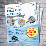 Pressure washing Power wash cleaning Marketing Flyer<br><div class="desc">A great flyer to promote your power wash service. You can upload your logo or type the companies name at the top. Easily customize the menu and have it done in minutes.</div>