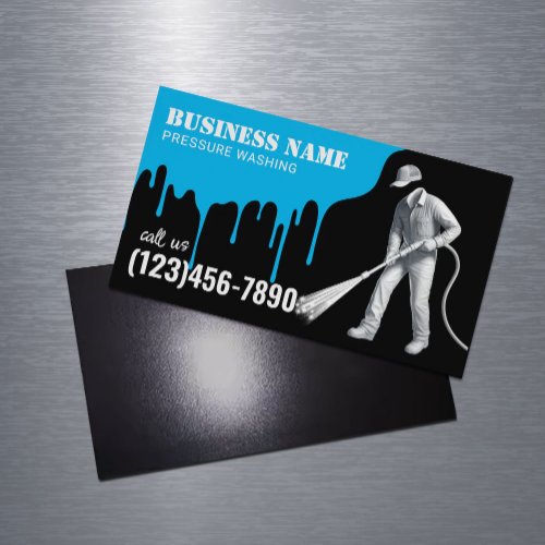 Pressure Washing Power Wash House Cleaning 2 Business Card Magnet