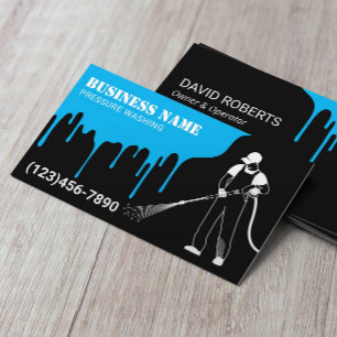 Pressure Washing Power Wash House Cleaning Business Card