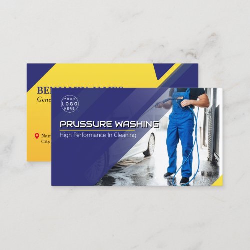 Pressure Washing Power Wash House Cleaning Business Card