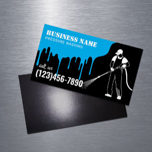 Pressure Washing Power Wash House Cleaning Business Card Magnet
