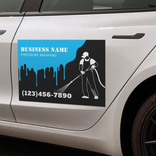 Pressure Washing Power Wash House Cleaning Car Magnet (Creator Uploaded)
