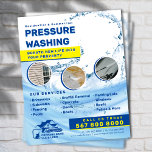 Pressure washing Power wash House cleaning  Flyer<br><div class="desc">A great flyer to promote your power wash service. You can upload your logo or type the companies name at the top. Easily customize the menu and have it done in minutes.</div>