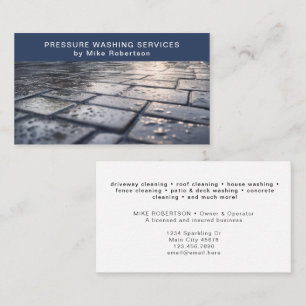 Pressure Washing Power Wash House Cleaning Modern Business Card