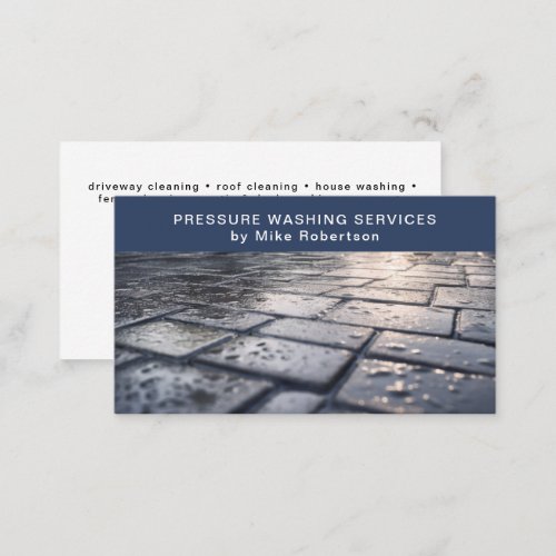 Pressure Washing Power Wash House Cleaning Modern Business Card