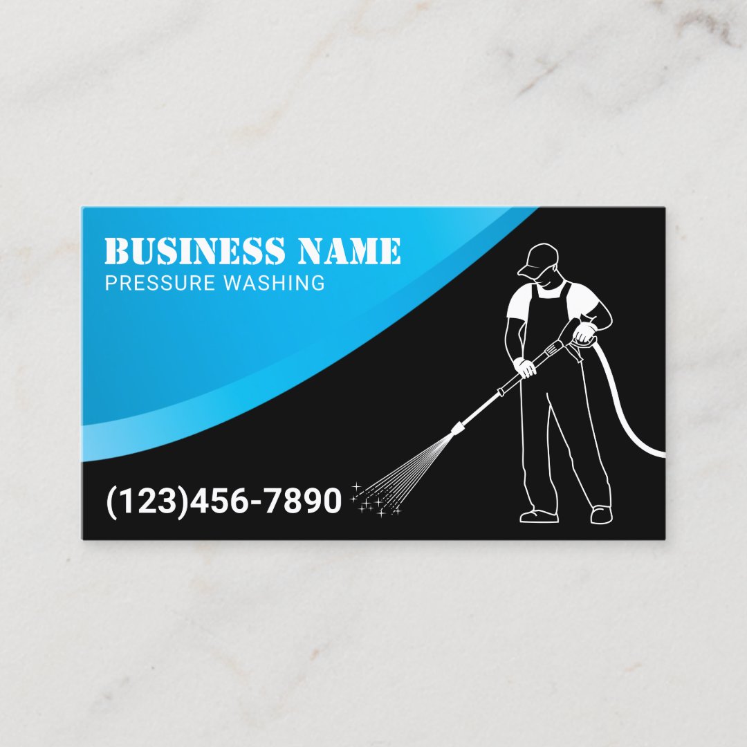 Pressure Washing Power Wash Professional Cleaning Business Card | Zazzle