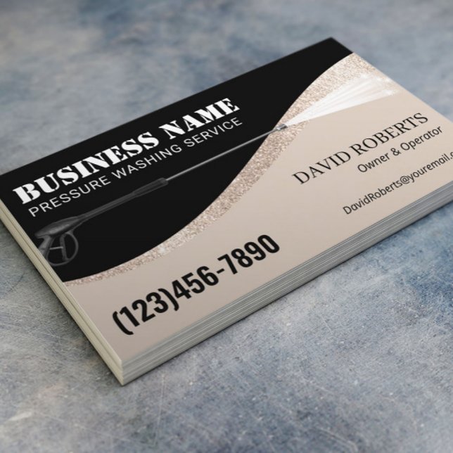 Pressure Washing Power Wash Professional Cleaning Business Card (Creator Uploaded)