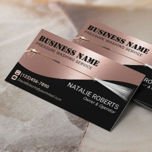 Pressure Washing Power Wash Rose Gold Cleaning Bu Business Card