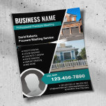 Pressure Washing Power Wash Teal House Cleaning  Flyer<br><div class="desc">Power Wash Pressure Washing Professional Cleaning Flyers.</div>