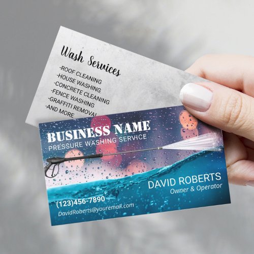 Pressure Washing Power Wash Window Cleaning  Business Card