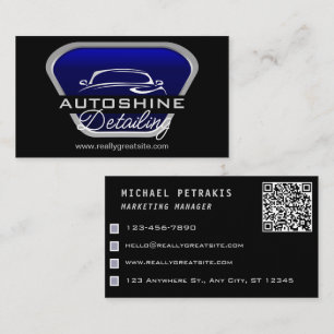 Pressure Washing Power Washer Blue Metal Cleaning Business Card
