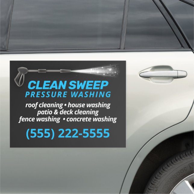 Pressure Washing Power Washer Car Magnet (In Situ)