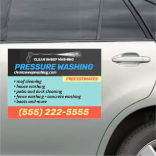 Pressure Washing Power Washer Car Magnet