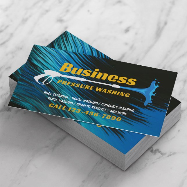 Pressure Washing Power Washer Cleaning Service Business Card (Creator Uploaded)