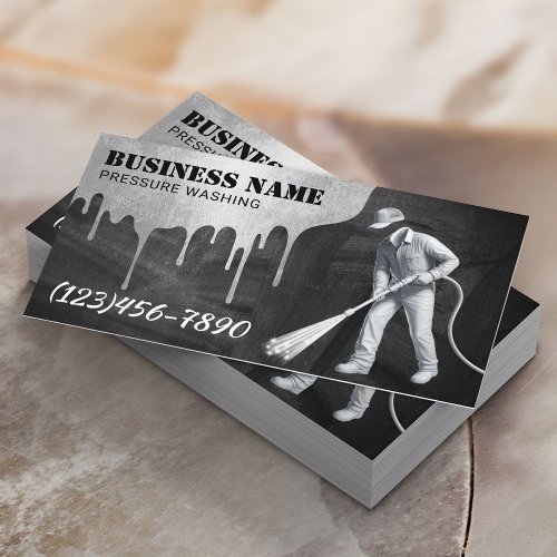 Pressure Washing Power Washer House Cleaning Business Card
