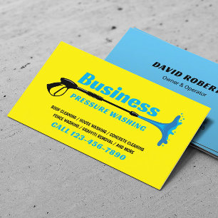 Pressure Washing Power Washer House Cleaning Business Card